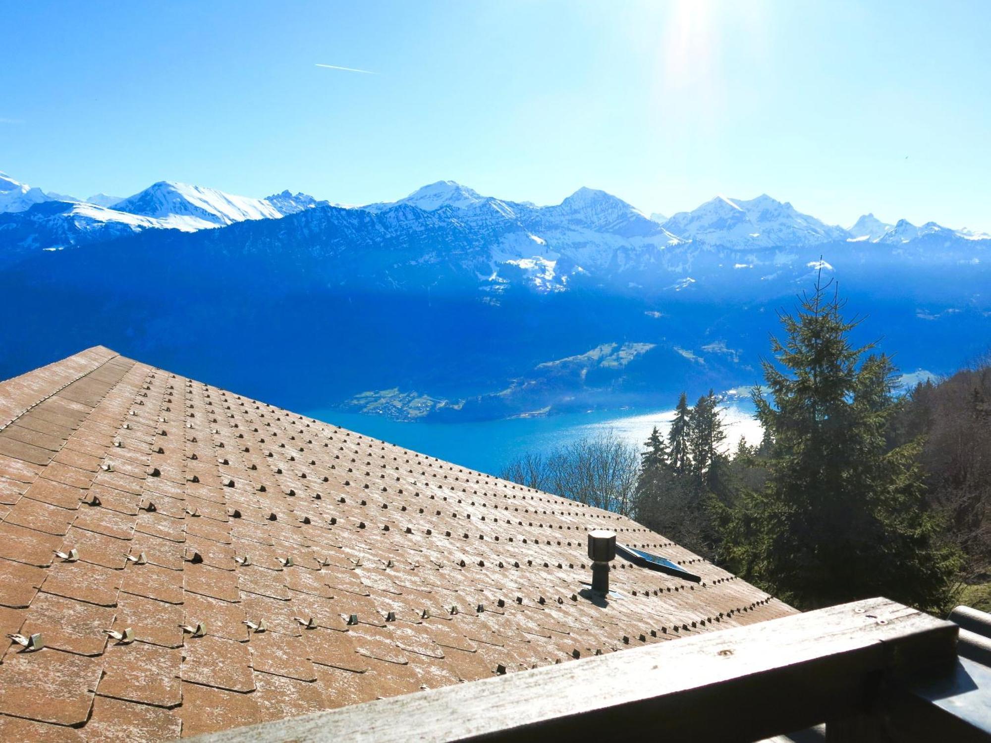 Chalet Lilo 4 Zimmer Big View Beatenberg Bagian luar foto