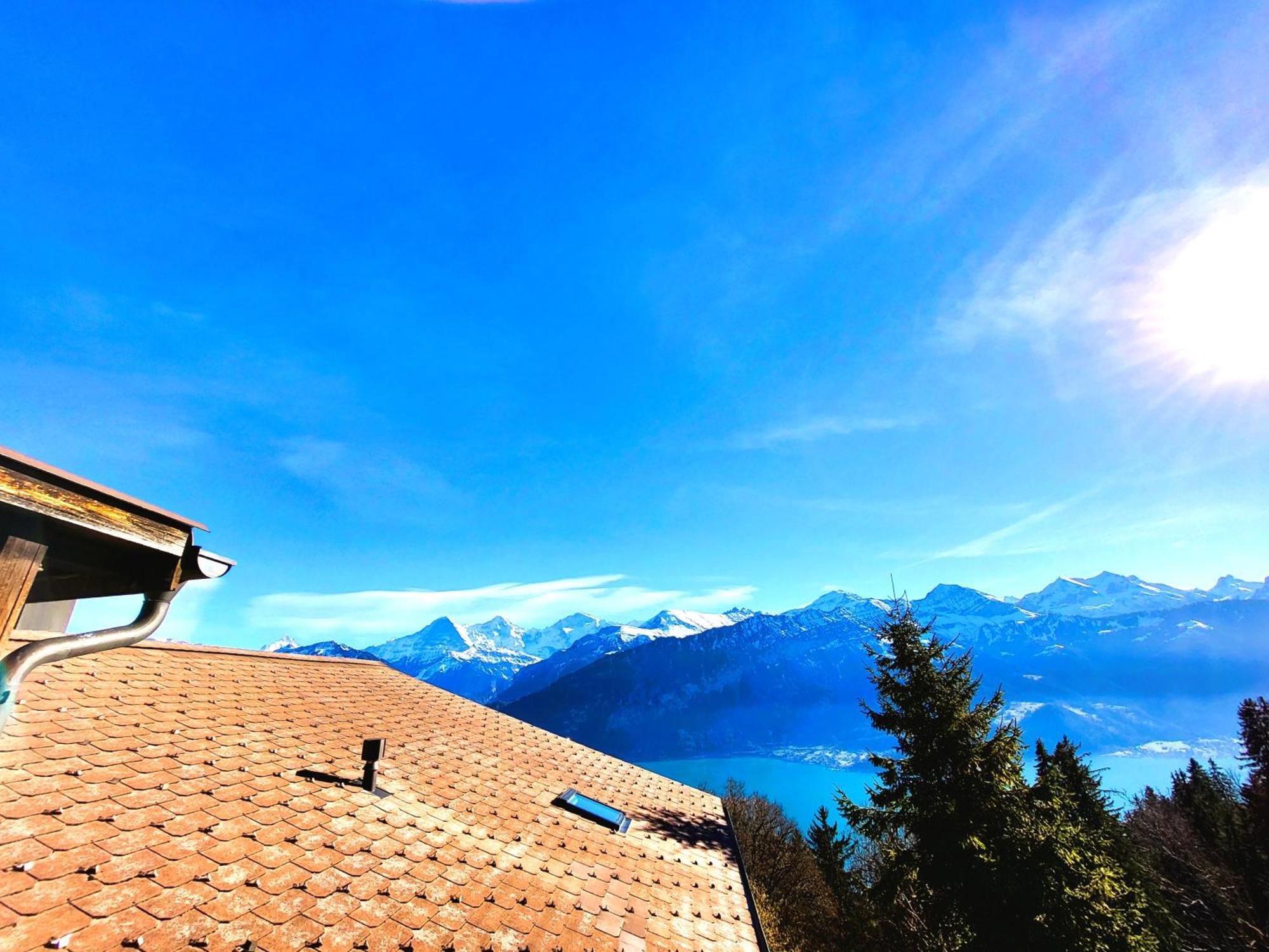 Chalet Lilo 4 Zimmer Big View Beatenberg Bagian luar foto